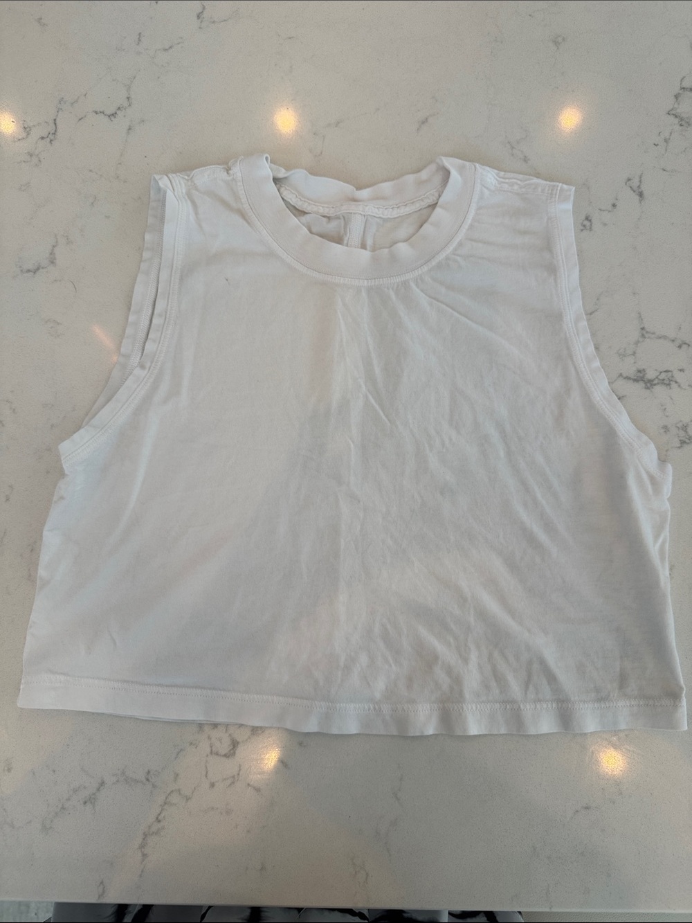 lululemon athletica White Cropped Muscle Tank